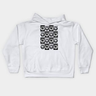 Tiger Face Checkerboard Kids Hoodie